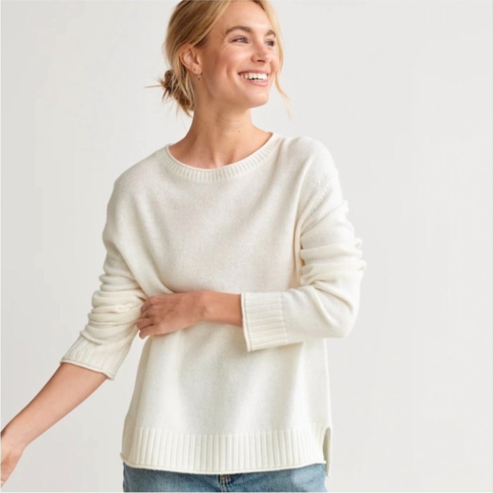 Jenni kayne everyday sweater in white